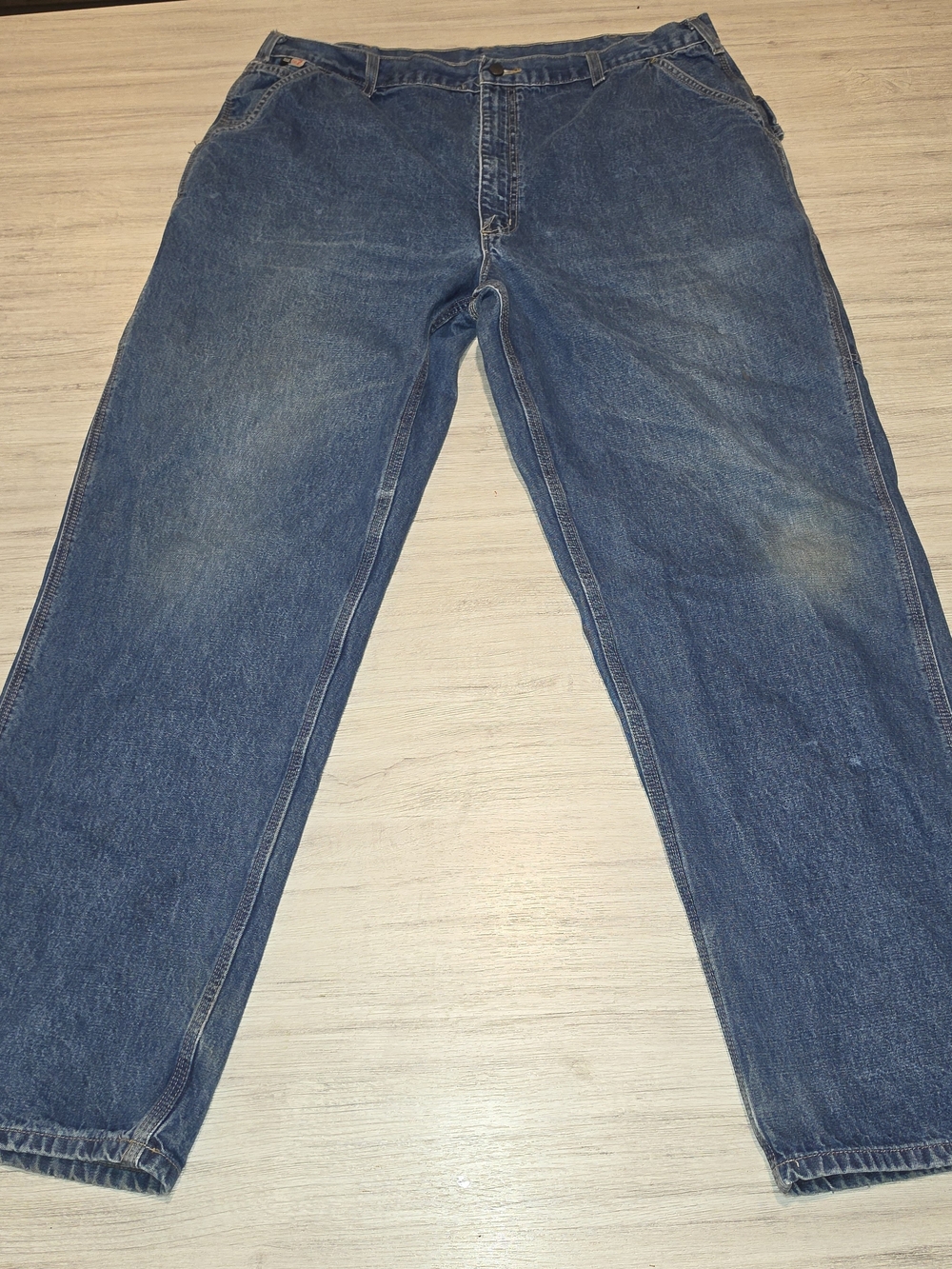 Carhartt FR Denim Carpenter Work Pants Men's Original Fit Jeans Size 42x34
